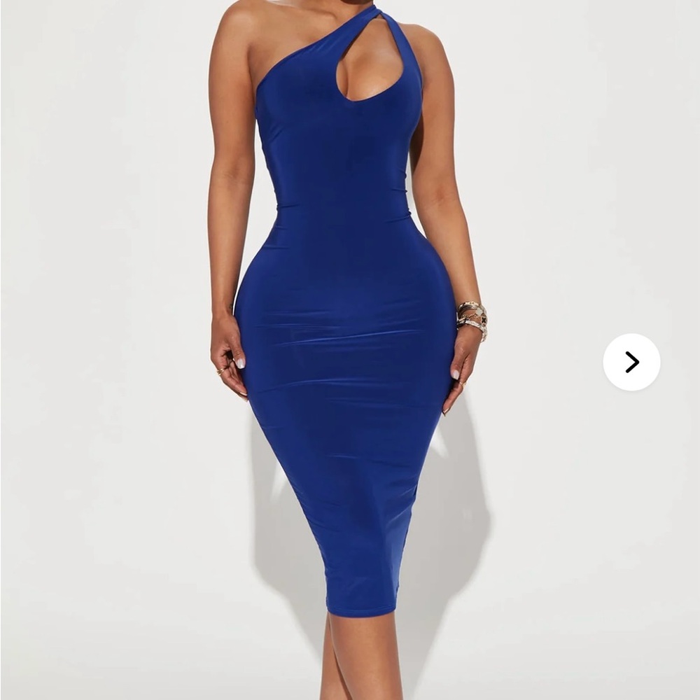 Royal Blue Bodycon Midi Dress